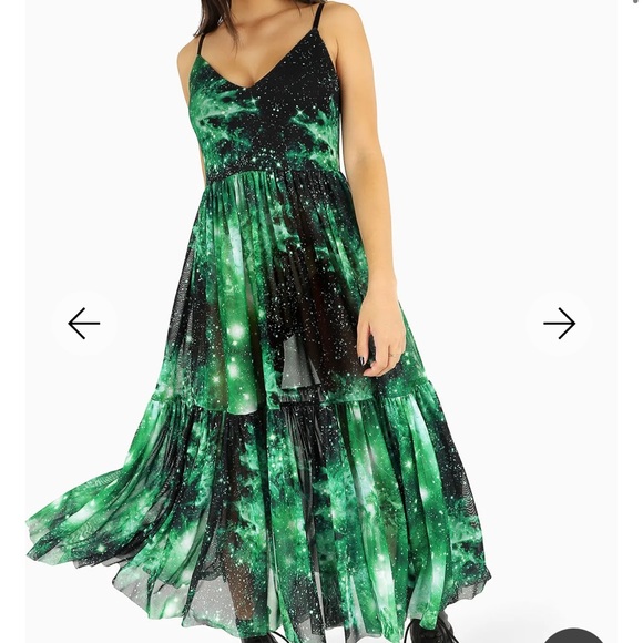 *Fits like S/M* Emerald galaxy sheer midaxi - Picture 5 of 7